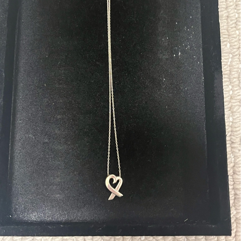 Tiffany & Co sterling silver cross heart necklace